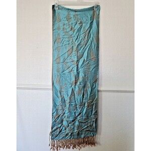 Kroren Pashmina Scarf Wrap Asian Turkish Turquoise Cashmere Blend